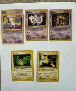 Vintage Pokemon WOTC Promo Lot – 6 Cards (Mew, Mewtwo & Pikachu) - Image 1