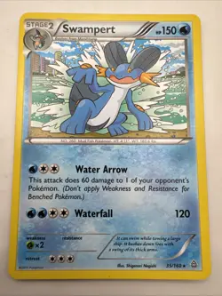 Pokemon Card Swampert Primal Clash Rare 35/160 Near Mint - Image 1