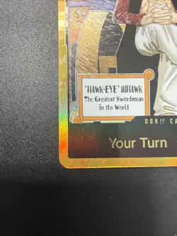 DON!! Card (Dracule Mihawk) (Gold) The Azure Sea's Seven Foil - Image 2