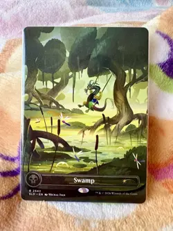 Magic The Gathering My Little Pony x Secret Lair Swamp Card Featuring Discord - Image 1