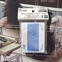 Gundam Card Game Official Card Sleeve 01 Logo 70 Sleeves Japanese NEW - Image 1