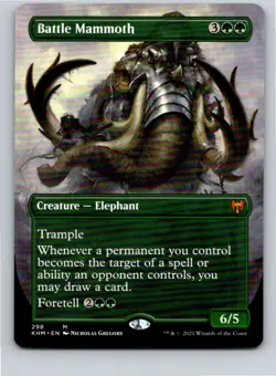 Magic the Gathering Battle Mammoth (Borderless) Kaldheim MTG Free Shipping! - Image 1
