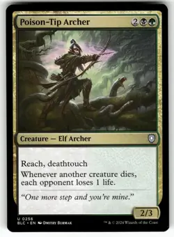 Poison-Tip Archer 256 Uncommon Commander: Bloomburrow Magic: The Gathering NM - Image 1