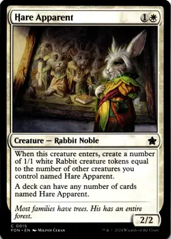 MTG Hare Apparent NM C 15 Foundations - Image 1