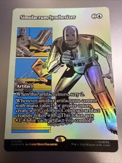 Simulacrum Synthesizer (Borderless) Marvel Universe Eternal-Legal (MAR) NM FOIL - Image 1
