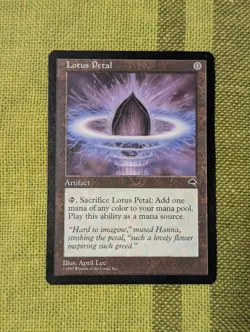 1997 Lotus Petal Tempest MTG Magic the Gathering NM Near Mint - Image 1