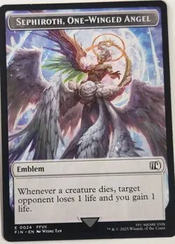 Official MTG Final Fantasy Sephiroth, One-Winged Angel/Robot Warrior Token 24/12 - Image 1