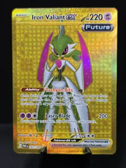 Pokemon Iron Valiant EX 261/182 Paradox Rift Hyper Rare Gold Full Art Near Mint - Image 1