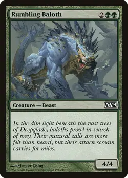 Rumbling Baloth Foil Magic 2014 193 NM MTG - Image 1