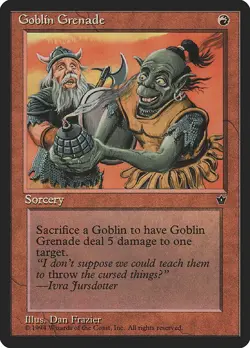 Goblin Grenade NonFoil Fallen Empires 56b NM MTG - Image 1