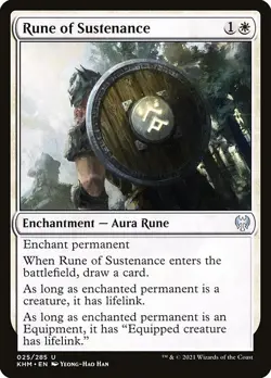 Rune of Sustenance Foil Kaldheim 25 NM MTG - Image 1