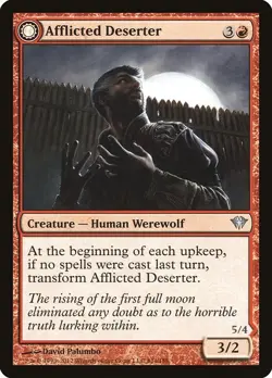 Afflicted Deserter // Werewolf Ransacker Foil Dark Ascension 81 NM MTG - Image 1