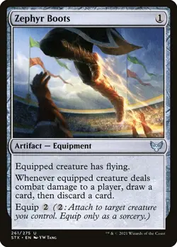 Zephyr Boots Foil Strixhaven: School of Mages 261 NM MTG - Image 1