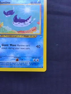 Pokemon Cards: 1st Edition Neo Destiny Common: Mantine 74/105 - Image 4