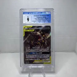 Pokemon TCG Umbreon & Darkrai GX SM241 Tag Team Promo CGC 9 Sub Grades - Image 1