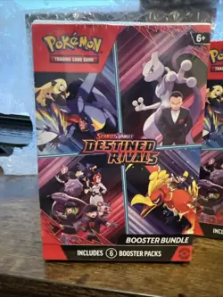 Pokemon TCG Scarlet & Violet Destined Rivals 6 Pack Booster Bundle In Hand !!! - Image 1