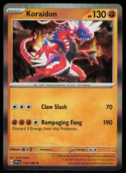 Koraidon 124/198 Rare Scarlet & Violet Pokemon Holo Near Mint - Image 1