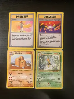 Lot 4 Cartes Pokemon RARES Set de Base /102 Edition 2 Wizards Francais - Image 1