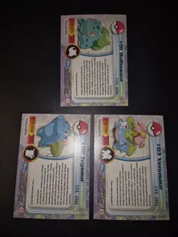 Pokemon Lotto Trio Starter Topps Chrome - Bulbasaur Foil - Ivysaur - Venusaur - Image 2