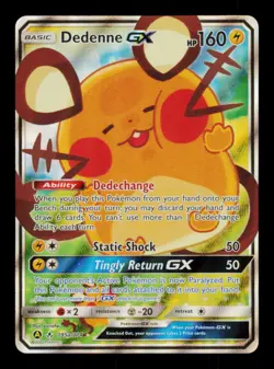 Pokemon Card Dedenne GX 195a/214 Alternate Art Promos Holo Full Art LP 2017 - Image 1