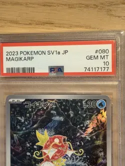 PSA 10 Pokemon Card Magikarp AR 080/073 sv1a Triplet Beat Holo 2023 Japanese - Image 3