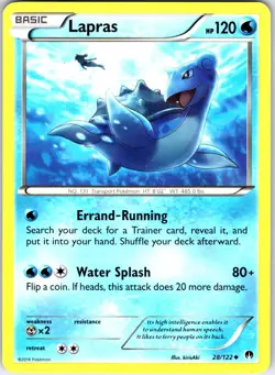 Lapras 28/122 Uncommon BREAKpoint Pokemon Near Mint - Image 1