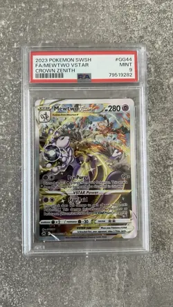 Pokemon Mewtwo VSTAR GG44 Crown Zenith Galarian Gallery Alt Art - PSA 9 MINT - Image 3