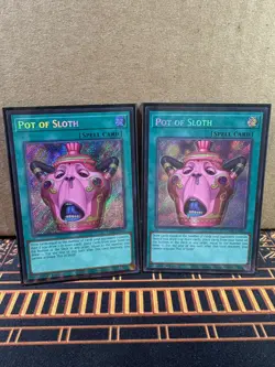 Yugioh x2 Pot of Sloth CORI - EN061 1st Edition Secret Rare Near Mint - Image 1