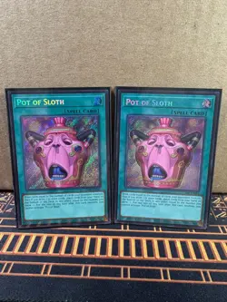 Yugioh x2 Pot of Sloth CORI - EN061 1st Edition Secret Rare Near Mint - Image 3