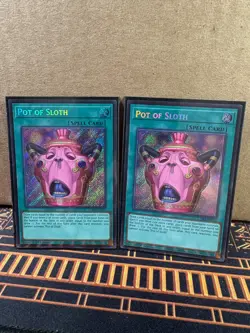 Yugioh x2 Pot of Sloth CORI - EN061 1st Edition Secret Rare Near Mint - Image 4