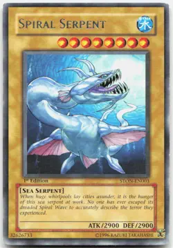 Spiral Serpent STON-EN003 Rare Strike of Neos Yu-Gi-Oh 1st Edition NM - Image 1