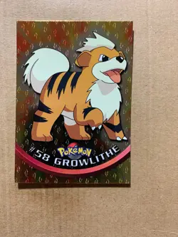 Growlithe #58 TOPPS Black Label Series 1 - Flames Foil Pokemon Card - NM/Mint - Image 1