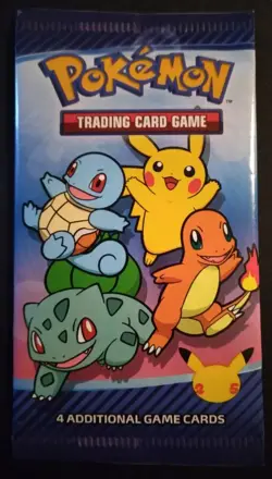 Pokemon 2021 25th Anniversary McDonalds Promo Pack Booster 4 Card Pack English - Image 1