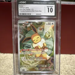 Pokemon TCG Sv: Scarlet & Violet Promo Cards Eevee 173 Holo CGC 10 EN 2025 - Image 1