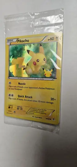 Pikachu 26/83 UK Exclusive 20th Anniversary Promo Pokemon Card Sealed - NM - Image 1