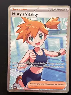 Misty’s Vitality 111/084 - Ultra Rare - Mega Evolution Pitch Black Pokemon Card. - Image 3