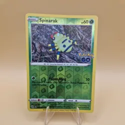 Pokemon TCG Spinarak Reverse Holo Card Pokemon Go 006/078 Peelable Ditto NM - Image 1