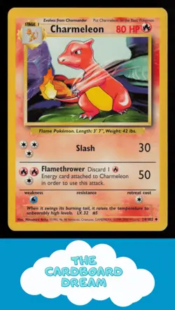 Charmeleon Base Set #024/102 Pokemon Card MP WotC - Image 1