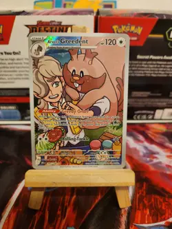 Pokemon TCG Arvens Greedent Card Destined Rivals 205/182 NM SIR - Image 1
