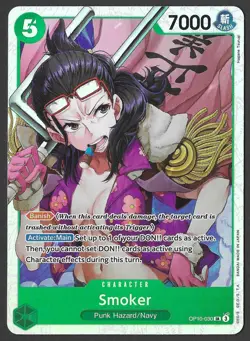 Smoker (030) OP10-030 Super Rare Royal Blood One Piece Foil Near Mint - Image 1