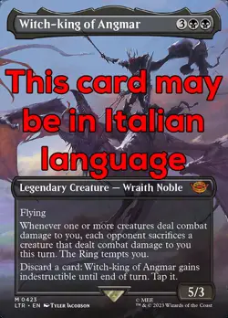 MTG WITCH-KING OF ANGMAR 423 EXC - RE STREGONE DI ANGMAR - LTR X IT - MAGIC - Image 1