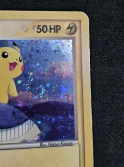 Pikachu - 12/17 Error Inverted Back Holo Rare 2007 MP Pokemon Card - BURP SWIRL - Image 5