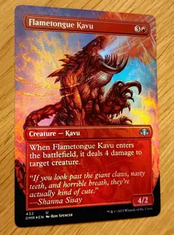 MtG Magic: # FOIL Extended Art # Flammenzungen-Kavu, Flametongue Kavu, English - Image 1