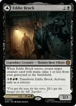 MTG Magic the Gathering Spiderman SPM Eddie Brock Venom 55 mythic - Image 1