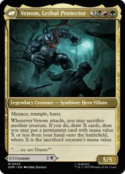 MTG Magic the Gathering Spiderman SPM Eddie Brock Venom 55 mythic - Image 2