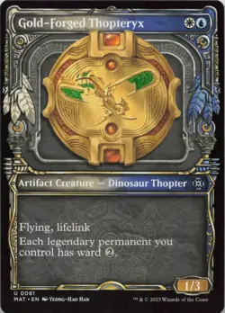 Gold Forged Thopteryx Showcase U March of the Machine: The Aftermath 81 LP MTG - Image 1