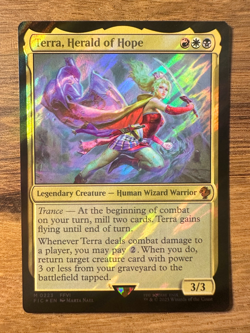 Magic MTG Final Fantasy Terra, Herald of Hope #223 *SURGE FOIL* Mythic Commander - Image 1