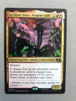 Mtg Carte Magic Marvel Black Widow Agile Avenger French NM - Image 1