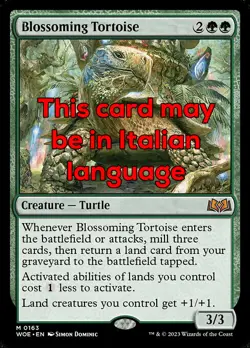 MTG BLOSSOMING TORTOISE EXC - TESTUGGINE FIORITA 163 - WOE - MAGIC - Image 1