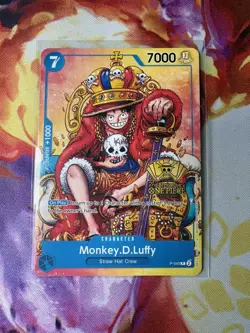 Monkey D. Luffy P-043 (2nd Anniversary Stamped Promo) One Piece TCG English - Image 1